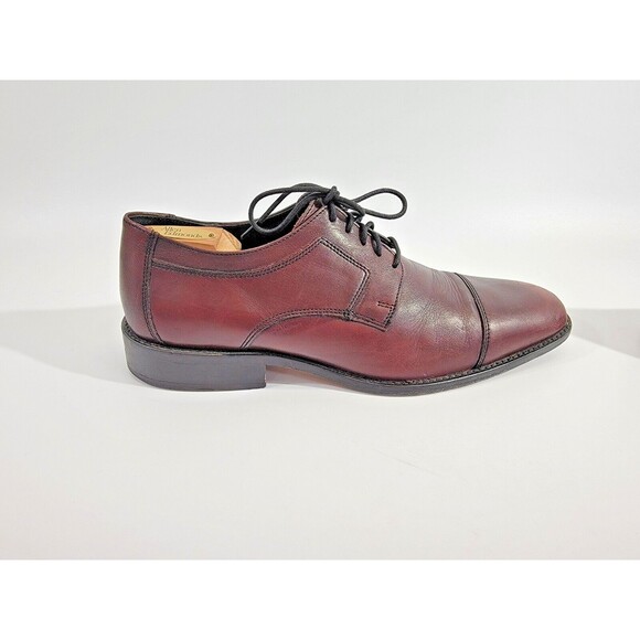 JOHNSTON & MURPHY Men's Size 10 Novick Brown Cap Toe Lace Up Shoes Oxfords EUC - Picture 2 of 9